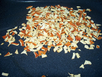 2) It will take a day or two to let the peel dry.   When done it will look something like this....